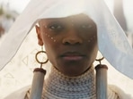 Letitia Wright in a still from Black Panther: Wakanda Forever.