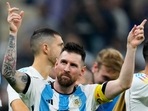 Lionel Messi celebrates after Argentina defeated Croatia 3-0 in a World Cup semifinal soccer match at the Lusail Stadium (AP) Lionel Messi celebrates after Argentina defeated Croatia 3-0 in a World Cup semifinal soccer match at the Lusail Stadium (AP)