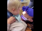 Adorable baby checking upon its mother during dental procedure.(Instagram/@Majically) Adorable baby checking upon its mother during dental procedure.(Instagram/@Majically)
