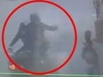 Screenshots of a CCTV camera footage of the incident. Screenshots of a CCTV camera footage of the incident.