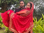 Devoleena Bhattacharjee and her husband, Shanwaz Shaikh at their wedding.