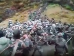 A still from video footage of a violent clash between Indian and Chinese troops.(Source: @AdnanSamiLive) A still from video footage of a violent clash between Indian and Chinese troops.(Source: @AdnanSamiLive)