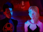 Miles Morales and Gwen Stacy in Spider-Man: Across the Spider-verse. Miles Morales and Gwen Stacy in Spider-Man: Across the Spider-verse.