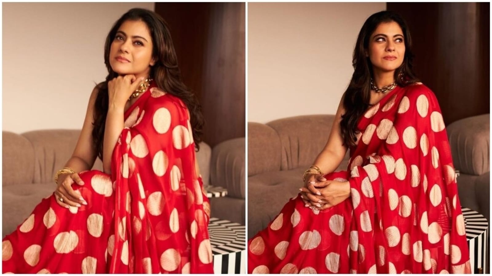 Kajol serves retro vibes in bright red polka dot saree, brides-to-be take  notes for upgrading your wedding collection | Fashion Trends - Hindustan  Times
