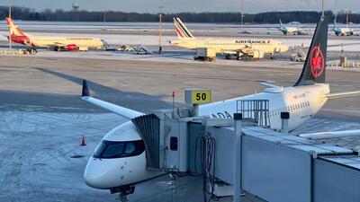 A Canadian North airplane sits on the tarmac at Montreal-Pierre Elliott Trudeau International Airport in Dorval, Quebec, Canada. (AFP) A Canadian North airplane sits on the tarmac at Montreal-Pierre Elliott Trudeau International Airport in Dorval, Quebec, Canada. (AFP)