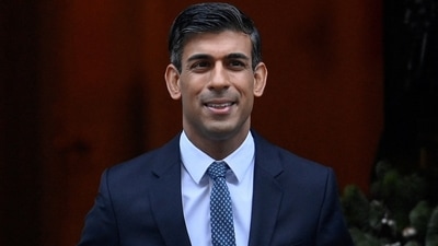Rishi Sunak On Illegal Immigration: British Prime Minister Rishi Sunak walks outside Downing Street in London, Britain. (Reuters)