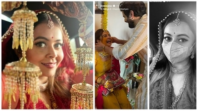 Devoleeena Bhattacharjee has shared pictures from what appears to be her wedding. Devoleeena Bhattacharjee has shared pictures from what appears to be her wedding.
