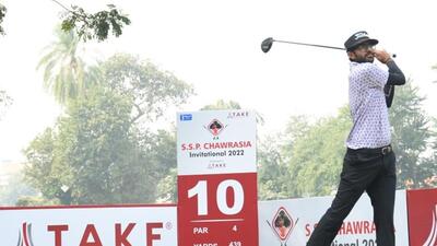 Karandeep plays a stroke on Wednesday. (HT File)