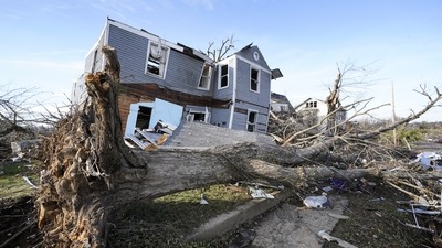 The tornadoes were part of a sprawling winter storm that swept across the heart of the United States over the last two days. (AP)