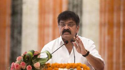 Mumbai, India - March 1, 2020: Jitendra Awhad during inauguration of MADHA housing Mill worker Lottery 2020 at MADHA Office,Bandra in Mumbai, India, on Sunday, March 1, 2020. (Photo by Satyabrata Tripathy/Hindustan Times) (Satyabrata Tripathy/HT Photo) Mumbai, India - March 1, 2020: Jitendra Awhad during inauguration of MADHA housing Mill worker Lottery 2020 at MADHA Office,Bandra in Mumbai, India, on Sunday, March 1, 2020. (Photo by Satyabrata Tripathy/Hindustan Times) (Satyabrata Tripathy/HT Photo)