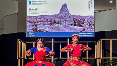 London: The British Library in London celebrates India's 75th year of independence with a special exhibition on Hampi, in London, Tuesday, Dec. 13, 2022. (PTI Photo) (PTI) London: The British Library in London celebrates India's 75th year of independence with a special exhibition on Hampi, in London, Tuesday, Dec. 13, 2022. (PTI Photo) (PTI)