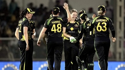 3rd T20I: Australia Women defeated India Women in Mumbai. (PTI) 3rd T20I: Australia Women defeated India Women in Mumbai. (PTI)