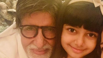 Amitabh Bachchan with granddaughter Aaradhya. Amitabh Bachchan with granddaughter Aaradhya.