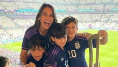 Lionel Messi's wife celebrates Argentina's FIFA World Cup 2022 semi-final win vs Croatia, with their children. (Instagram) Lionel Messi's wife celebrates Argentina's FIFA World Cup 2022 semi-final win vs Croatia, with their children. (Instagram)