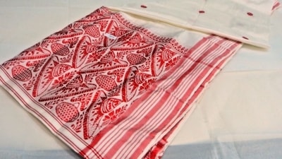A day of pride for Assam, as Gamosa gets a Geographical Indication Tag. (pinterest) A day of pride for Assam, as Gamosa gets a Geographical Indication Tag. (pinterest)