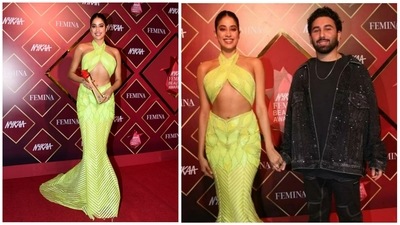 Janhvi Kapoor and Orhan Awatramani at Femina Beauty Awards. (Pallav Paliwal) Janhvi Kapoor and Orhan Awatramani at Femina Beauty Awards. (Pallav Paliwal)
