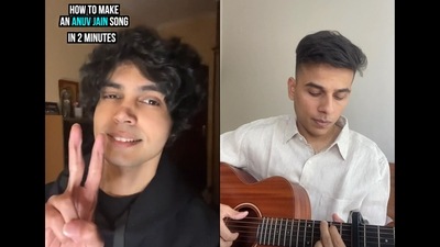 Musician Anshuman Sharma shared a step-by-step guide on ‘how to make an Anuv Jain song in two minutes’ with his Twitter followers. (Twitter/@anshumonsharma and Instagram/@anuvjain) Musician Anshuman Sharma shared a step-by-step guide on ‘how to make an Anuv Jain song in two minutes’ with his Twitter followers. (Twitter/@anshumonsharma and Instagram/@anuvjain)