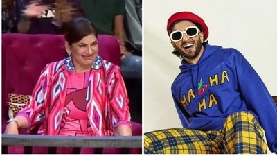 Ranveer Singh commented on Archana Puran Singh's dressing sense on The Kapil Sharma Show. Ranveer Singh commented on Archana Puran Singh's dressing sense on The Kapil Sharma Show.