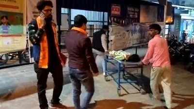 The stampede took place when people rushed towards the dais in an attempt to get blankets. (Source: Twitter)