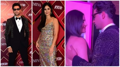 Vicky Kaushal and Katrina Kaif attended a beauty awards night together on Tuesday. Vicky Kaushal and Katrina Kaif attended a beauty awards night together on Tuesday.
