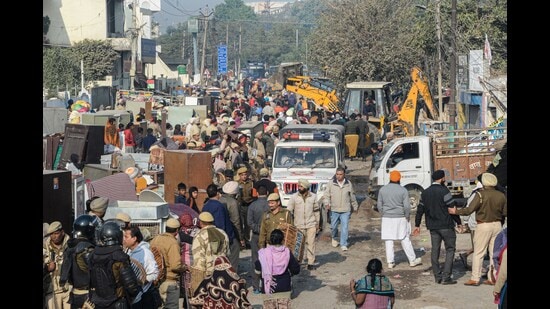 , AAP’s Punjab chief spokesperson Malvinder Singh Kang, MLAs Sheetal Angural, Raman Arora and Jalandhar Improvement Trust chairman Jagtar Singh Sanghera said that this drive was carried out only on the directions of the apex court. (PTI file photo)