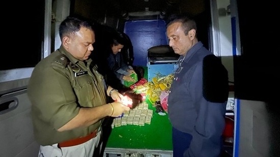 The ambulance bearing registration number MN-03C-0037 was coming from Manipur The ambulance bearing registration number MN-03C-0037 was coming from Manipur