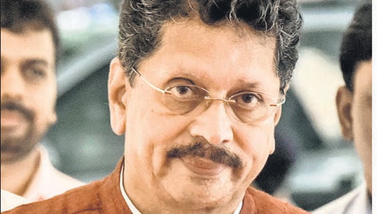 Mumbai, India - July 25, 2017: Shiv Sena MLA Deepak Kesarkar arrive at Vidhan Bhavan on Day 2 of Monsoon Assembly session in Mumbai, India, on Tuesday, July 25, 2017. (Photo by Kunal Patil/Hindustan Times) (Kunal Patil/HT Photo)