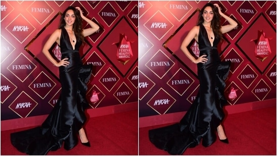 Kiara Advani Slays Another Red Carpet Look In A Satin Black Gown Hindustan Times