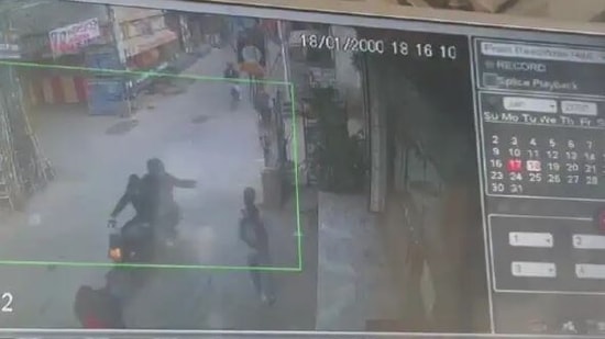 The attack was caught on CCTV camera.