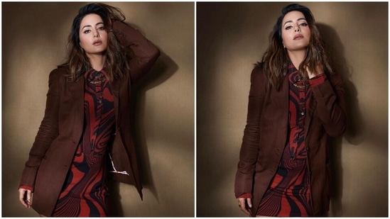 On Wednesday, Hina Khan shared pictures from a new photoshoot on her Instagram page with a cheeky caption. The star wrote, "Looks aren't everything, but I have them, just in case." Hina's fans loved the clicks and flooded the comments section with praise for her stylish avatar. One fan wrote, "Damn hot." Another commented, "Beautiful." Another user remarked, "Loved this look." Hina's boyfriend, Rocky Jaiswal, reacted to the post by dropping fire and heart emoticons.&nbsp;(Instagram)