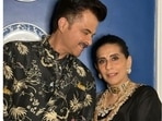 Anil Kapoor with wife Sunita Kapoor. Anil Kapoor with wife Sunita Kapoor.