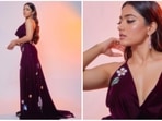 Rashmika Mandanna has a huge fan following from across the country. She has been given the title of 'national crush' because of her charm and warm personality. She recently made heads turn as she attended an award show in a maroon gown.