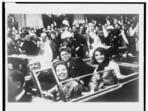 Former U.S. President John F. Kennedy (C), first lady Jacqueline Kennedy (R) and Texas Governor John Connally (L) and his wife are pictured riding in the presidential motorcade moments before Kennedy was shot in Dallas,Texas on November 22, 1963. 