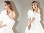 Malaika Arora is a goddess in white bridal gown and red lips for new pics. 