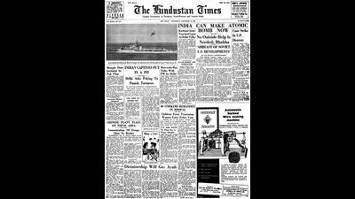 HT This Day: Dec 16, 1959 -- India can make atomic bomb now HT This Day: Dec 16, 1959 -- India can make atomic bomb now