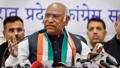Congress president Mallikarjun Kharge. (PTI) Congress president Mallikarjun Kharge. (PTI)