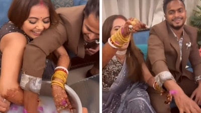 Devoleena Bhattacharjee with her husband Shanwaz Shaikh. Devoleena Bhattacharjee with her husband Shanwaz Shaikh.