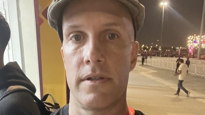FIFA World Cup 2022: US sports journalist Grant Wahl is seen. FIFA World Cup 2022: US sports journalist Grant Wahl is seen.