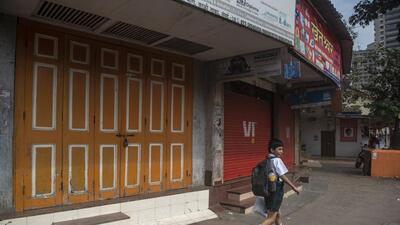 Mumbai, India - December 15, 2022: Shops and market seen closed after a bandh was called as a mark of protest against the continuous insulting statements on the great men on Maharashtra, at Worli, in Mumbai, India, on Thursday, December 15, 2022. (Photo by Satish Bate/Hindustan Times) (Satish Bate/HT PHOTO)