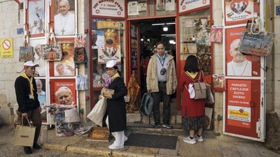 In pre-pandemic times, thousands of pilgrims and tourists from around the world came to celebrate.&nbsp; (AP)