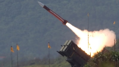 Russia-Ukraine War: A US-made Patriot missile is launched. (AP) Russia-Ukraine War: A US-made Patriot missile is launched. (AP)