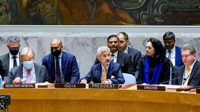 S Jaishankar chaired an open debate on reformed multilateralism at the UN Security Council in New York on Wednesday. (Twitter/Dr. S. Jaishankar) S Jaishankar chaired an open debate on reformed multilateralism at the UN Security Council in New York on Wednesday. (Twitter/Dr. S. Jaishankar)
