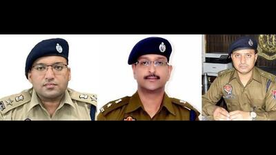 The three IPS officers shortlisted by the Punjab government for the UT SSP’s post are (from left) Akhil Chaudhary, Sandeep Kumar Garg and Bhagirath Singh Meena. Chaudhary and Garg are 2012-batch officers, while Meena is an officer of the 2013 batch. (HT file photos) The three IPS officers shortlisted by the Punjab government for the UT SSP’s post are (from left) Akhil Chaudhary, Sandeep Kumar Garg and Bhagirath Singh Meena. Chaudhary and Garg are 2012-batch officers, while Meena is an officer of the 2013 batch. (HT file photos)