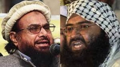 Lashkar-e-Toiba chief Hafiz Saeed and Jaish-e-Mohammed chief Masood Azhar. Lashkar-e-Toiba chief Hafiz Saeed and Jaish-e-Mohammed chief Masood Azhar.