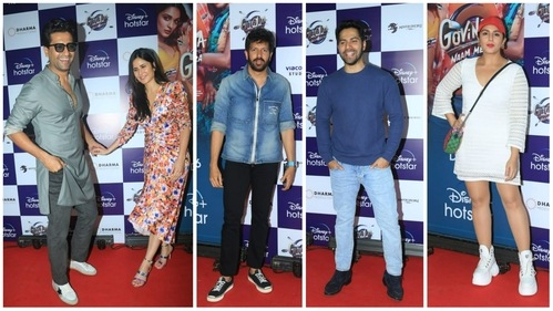 Vicky Kaushal, Katrina Kaif, Kabir Khan, Varun Dhawan, Huma Qureshi at Govinda Naam Mera screening. (Varinder Chawla) Vicky Kaushal, Katrina Kaif, Kabir Khan, Varun Dhawan, Huma Qureshi at Govinda Naam Mera screening. (Varinder Chawla)