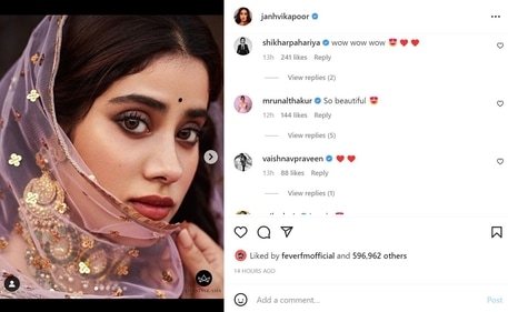 Shikhar Pahariya commented on Janhvi Kapoor's new photo shoot. Shikhar Pahariya commented on Janhvi Kapoor's new photo shoot.