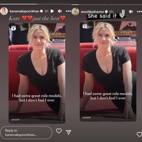 Kareena Kapoor and Anushka Sharma gave a shoutout to Kate Winslet. Kareena Kapoor and Anushka Sharma gave a shoutout to Kate Winslet.
