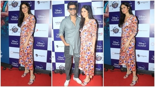 Katrina Kaif and Vicky Kaushal at the Govinda Naam Mera screening. (HT Photo/Varinder Chawla) Katrina Kaif and Vicky Kaushal at the Govinda Naam Mera screening. (HT Photo/Varinder Chawla)