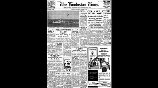 HT This Day: Dec 16, 1959 -- India can make atomic bomb now