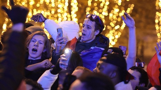 France vs Morocco Clashes: Football fans celebrates after France's victory over Morocco in the Qatar 2022 World Cup. (AFP)